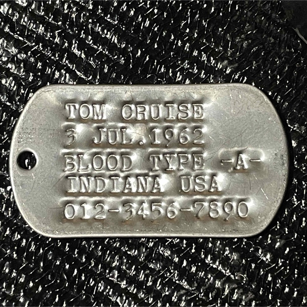 米軍仕様の本格ドッグタグ作成します。1枚フルセット お好きな文字内容 米軍認識票 エンタメ/ホビーのミリタリー(個人装備)の商品写真