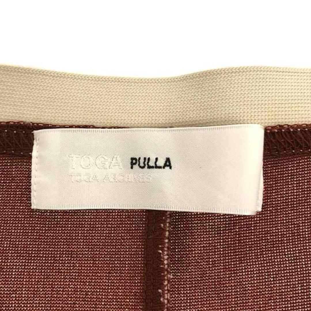 TOGA PULLA(トーガプルラ)のTOGA PULLA / トーガプルラ | ワイド ガウチョパンツ | 34 | ベージュ/ボルドー | レディース レディースのパンツ(その他)の商品写真