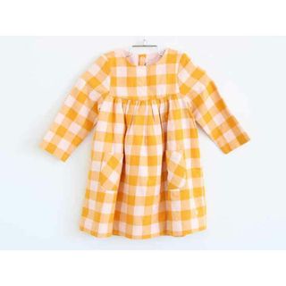 プチバトー(PETIT BATEAU)の【春物 新入荷】新品 未使用品†プチバトー/PETIT BATEAU†81cm(18M) 長袖ワンピース イエロー系 子供服 キッズ kids ベビー服 baby 女の子 春秋冬 onepi 513042(ワンピース)