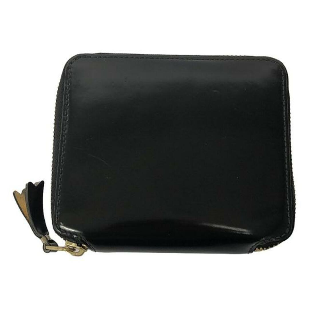 COMME des GARCONS(コムデギャルソン)のCOMME des GARCONS / コムデギャルソン | MIRROR INSIDE ZIP WALLET / レザー ジップ コンパクト ウォレット 財布 | ブラック | レディース レディースのファッション小物(財布)の商品写真