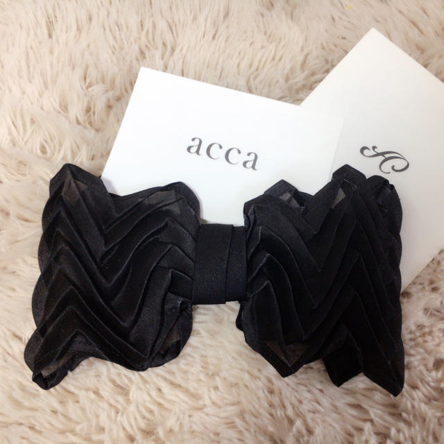 acca(アッカ)のフカプー様取り置きき 美品♡acca リボンバレッタ レディースのヘアアクセサリー(バレッタ/ヘアクリップ)の商品写真