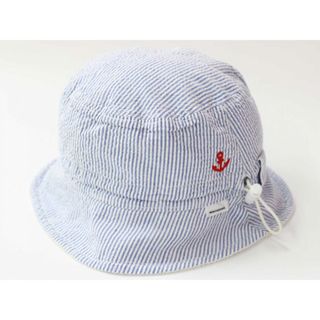 ミキハウス(mikihouse)の【春物 新入荷!】◇ミキハウス/mikihouse◇48-50cm ハット/帽子 水色×白＆白 リバーシブル【中古】子供 キッズ kids ベビー baby 男の子 女の子 春夏 bagetc 613042(帽子)