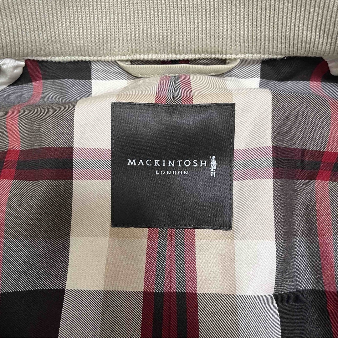 MACKINTOSH(マッキントッシュ)の良品 マッキントッシュロンドン ブルゾン チェック ベージュ L 春 ファスナー メンズのジャケット/アウター(ブルゾン)の商品写真