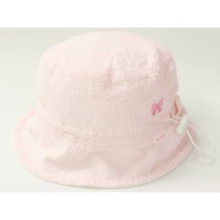 ミキハウス(mikihouse)の【春物 新入荷!】◇ミキハウス/mikihouse◇44-48cm ハット/帽子 ピンク×白＆白 リバーシブル【中古】子供 キッズ kids  ベビー baby 女の子 春夏 bagetc 613042(帽子)