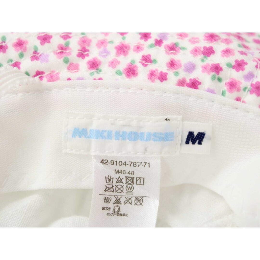 mikihouse(ミキハウス)の【春物 新入荷!】◇ミキハウス/mikihouse◇46-48cm ハット/帽子 白×ピンク【中古】子供 キッズ kids ベビー baby 女の子 春夏 bagetc 613042 キッズ/ベビー/マタニティのこども用ファッション小物(帽子)の商品写真