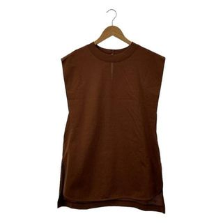 【美品】  Mame Kurogouchi / マメクロゴウチ | Cotton Jersey Sleeveless Top ノースリーブシャツ | 2 | ブラウン | レディース(シャツ/ブラウス(半袖/袖なし))