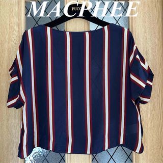 マカフィー(MACPHEE)の❤️MACPHEE （株）トゥモローランド　シルク100%ストライプブラウス❤️(シャツ/ブラウス(半袖/袖なし))