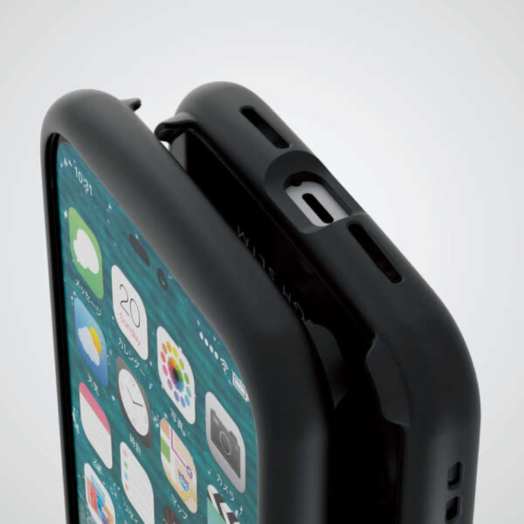 ELECOM(エレコム)のiPhone14Pro 磁力装着ワイヤレス充電 ハイブリッドケース【ブラック】 スマホ/家電/カメラのスマホアクセサリー(iPhoneケース)の商品写真