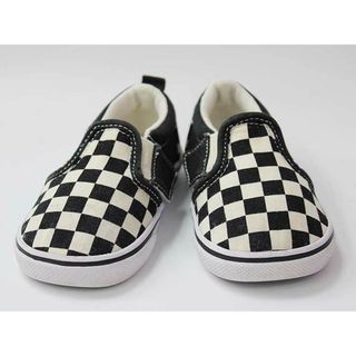 ヴァンズ(VANS)の【新入荷!】▼ヴァンズ/バンズ/Vans▼14cm スリッポン/スニーカー/スポーツシューズ/運動靴 黒×白 【中古】 子服 キッズ  男の子 春夏秋冬 shoes 513042(スニーカー)