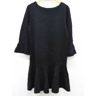 トゥービーシック(TO BE CHIC)の【春物 新入荷】‡TO BE CHIC/トゥー ビー シック‡コットンワンピース/長袖/膝丈 ブラック/黒 レディース 2 【中古】 春夏 213042(その他)