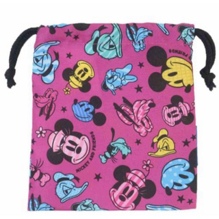 Disney - ディズニー　巾着　巾着袋　ピンク　収納　ポーチ　保育園　幼稚園　学校