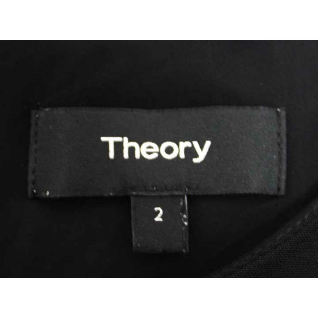 theory(セオリー)の【新入荷】☆theory /セオリー☆テイラーワンピース/バックジップ/ラウンドネック/シンプル/無地/半袖/ミモレ丈 ブラック/黒 レディース 2【中古】春夏秋冬 onepi 913042 レディースのワンピース(その他)の商品写真