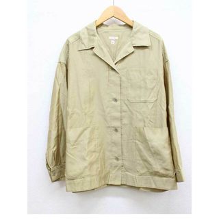 【春物新入荷】■DRESSTERIOR/ドレステリア■モールスキンシャツブルゾン/長袖 イエロー/黄色 レディース 38【中古】春夏 otr 513042