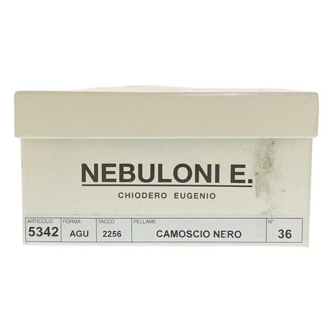 NEBULONI E.(ネブローニ)のNEBULONI E / ネブローニ | スエード ポインテッドトゥ ヒール パンプス | 36 | ブラック | レディース レディースの靴/シューズ(ハイヒール/パンプス)の商品写真