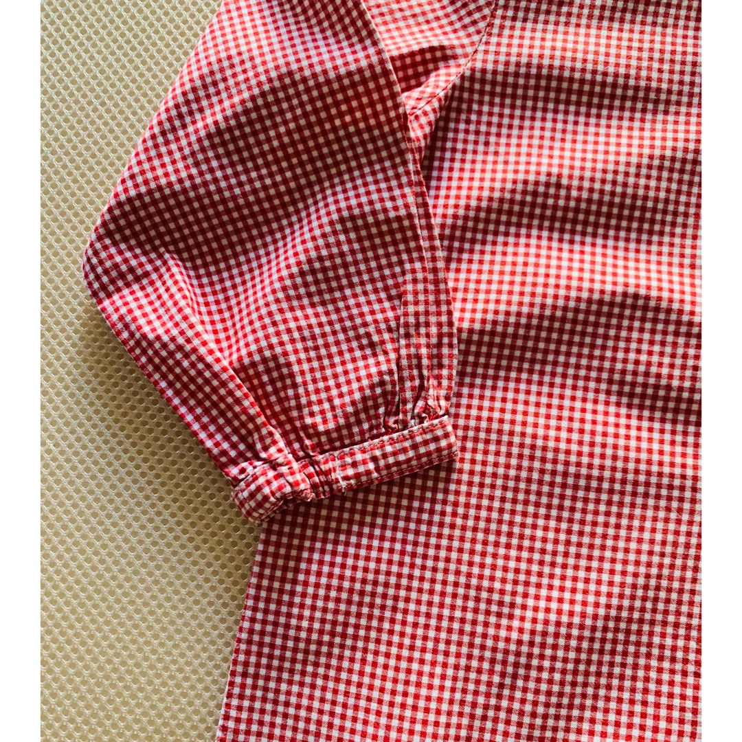 mikihouse(ミキハウス)のmikiHOUSE 赤チェックシャツ 100 キッズ/ベビー/マタニティのキッズ服女の子用(90cm~)(ブラウス)の商品写真