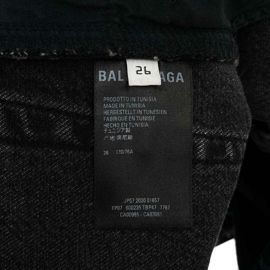 Balenciaga(バレンシアガ)のBALENCIAGA / バレンシアガ | ヴィンテージ加工 クロップド デニムパンツ | 26 | ブラック | レディース レディースのパンツ(その他)の商品写真