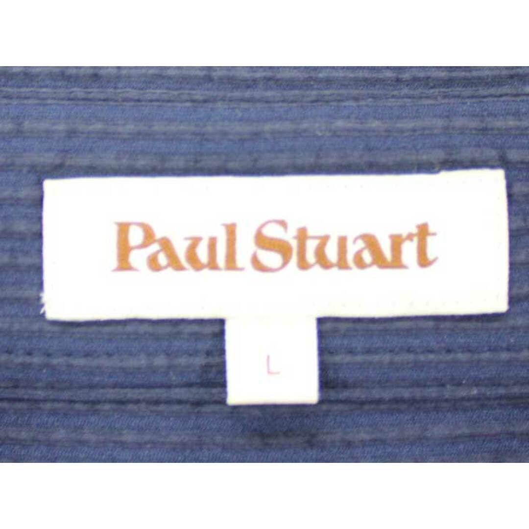 Paul Stuart(ポールスチュアート)の【春物新入荷】■PAUL STUART/ポールスチュアート■ストライプシャツ/半袖 ネイビー/紺 レディース L【中古】春夏 213042 レディースのトップス(シャツ/ブラウス(半袖/袖なし))の商品写真