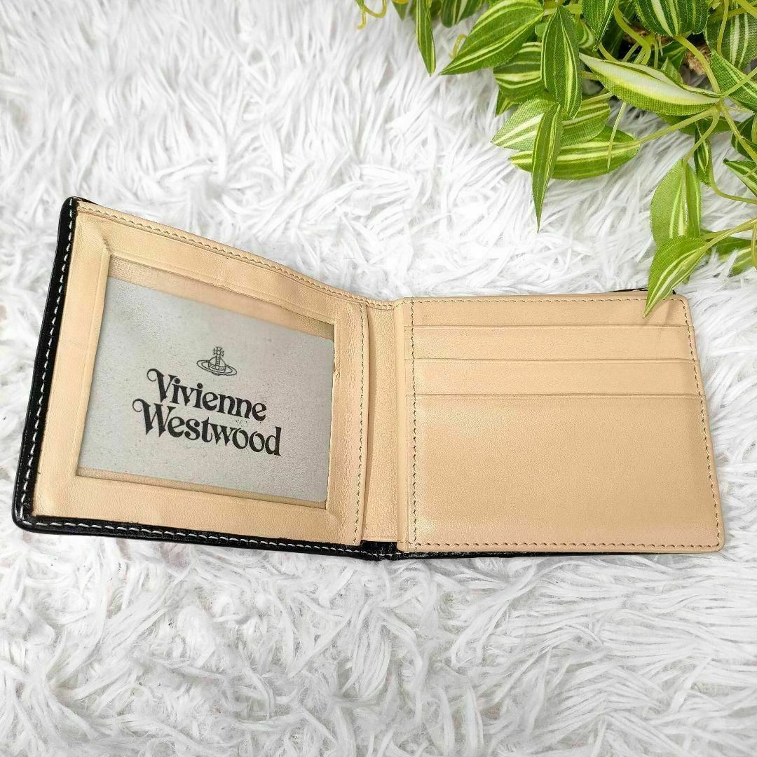Vivienne Westwood(ヴィヴィアンウエストウッド)のヴィヴィアンウエストウッド 二つ折り財布 オーブ ロゴ ピンク レザー 革 レディースのファッション小物(財布)の商品写真