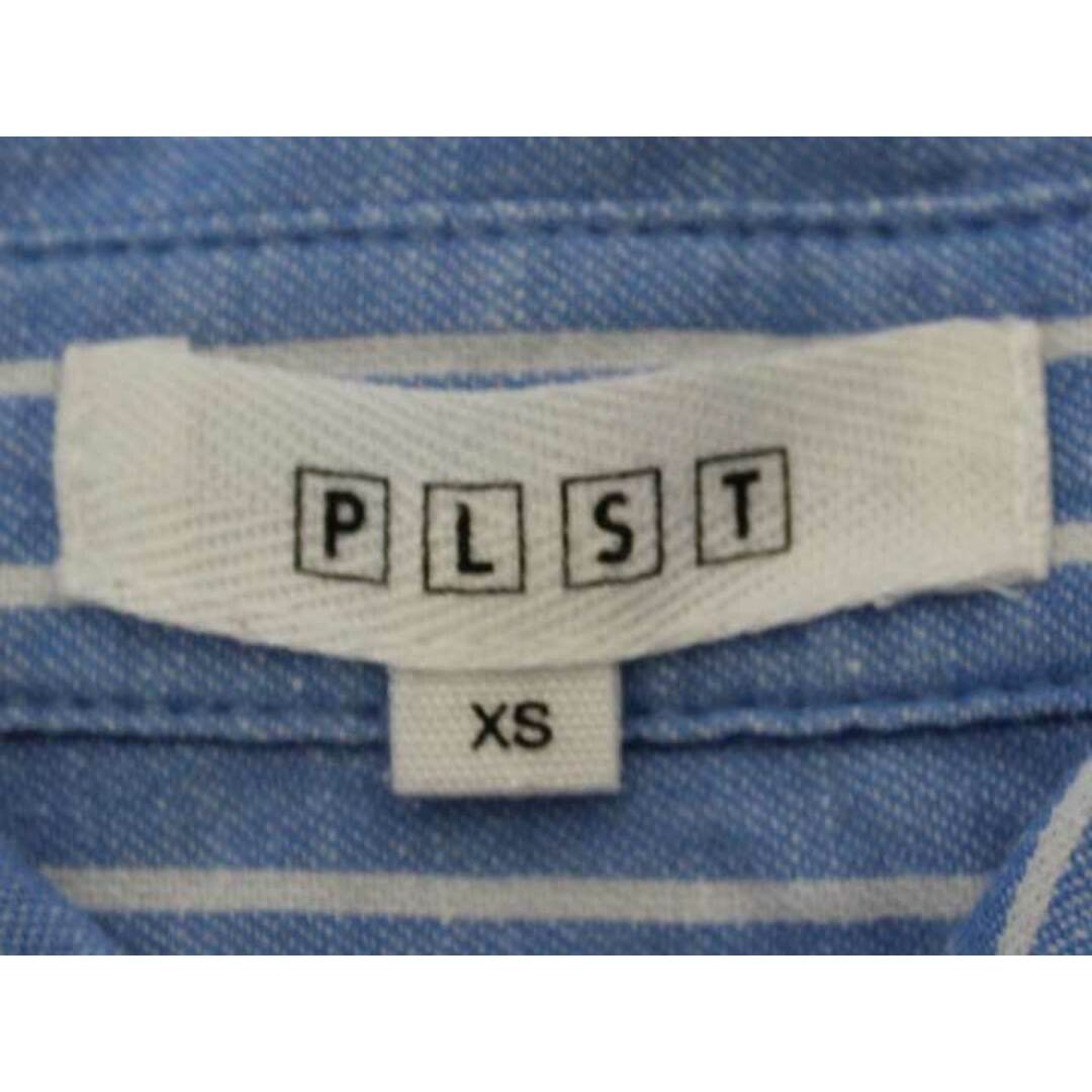 PLST(プラステ)の【春物 新入荷】☆PLST/プラステ☆コットンリネンストライプシャツ/シャツ/ブラウス/長袖/カジュアル ブルー×ホワイト/青×白 レディース XS【中古】春夏 913042 レディースのトップス(シャツ/ブラウス(半袖/袖なし))の商品写真