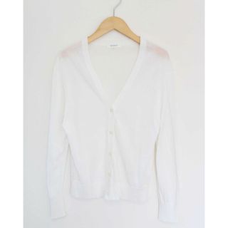 プラステ(PLST)の【春夏物 新入荷】●PLST/プラステ●コットンカーディガン/ニット/長袖/Vネック ホワイト/白 レディース M 【中古】春夏  913042(カーディガン)