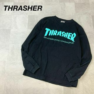 THRASHER - THEASHER スラッシャー ロングスリーブ ロンt ブラック ミントグリーン