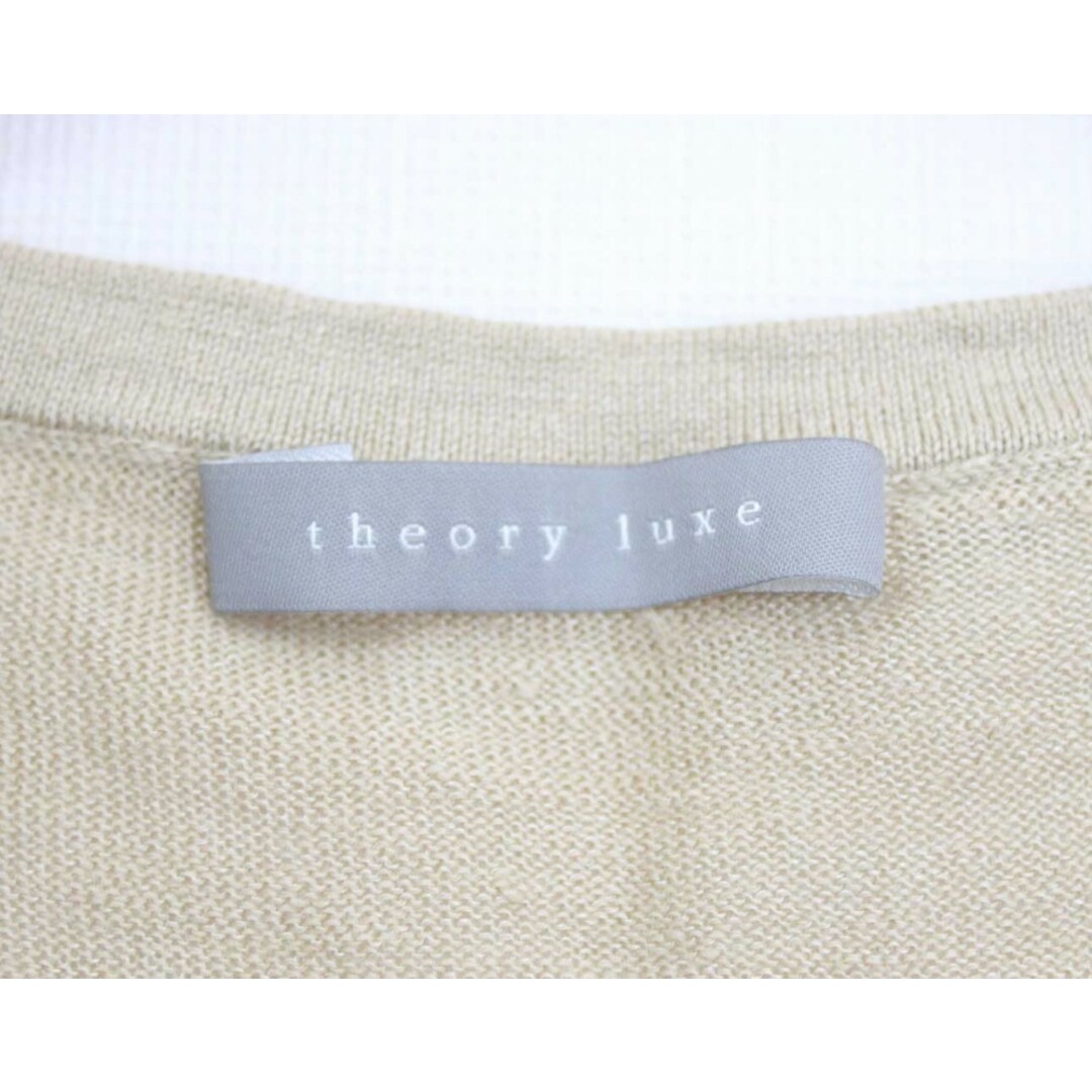 Theory luxe(セオリーリュクス)の【春夏物 新入荷】●theory luxe/セオリーリュクス●リネンニットカーディガン/長袖/薄手 ベージュ レディース 38 【中古】春夏  913042 レディースのトップス(カーディガン)の商品写真