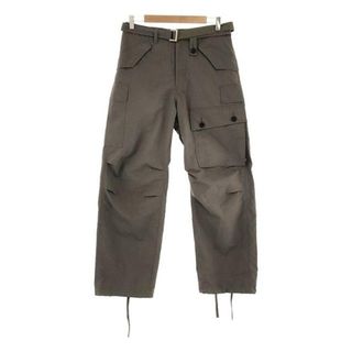 sacai - sacai / サカイ | 2023AW | Matte Taffeta Pants / ベルテッド カーゴ パンツ | 0 | グレー系 | メンズ