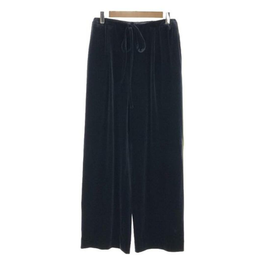 6 (ROKU)(ロク)の【美品】  6(ROKU) / ロク | VELOUR PANTS ベロアパンツ | 36 | ネイビー/イエロー | レディース レディースのパンツ(その他)の商品写真