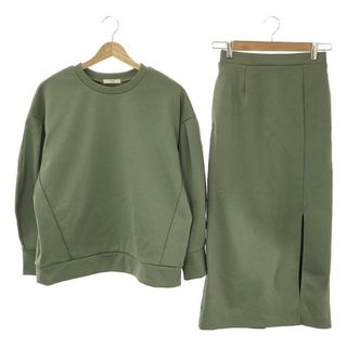 クラネ(CLANE)のCLANE / クラネ | セットアップ  COLOR BULKY JERSEY SET UP  トップス スカート | 1 | グリーン | レディース(Tシャツ(長袖/七分))