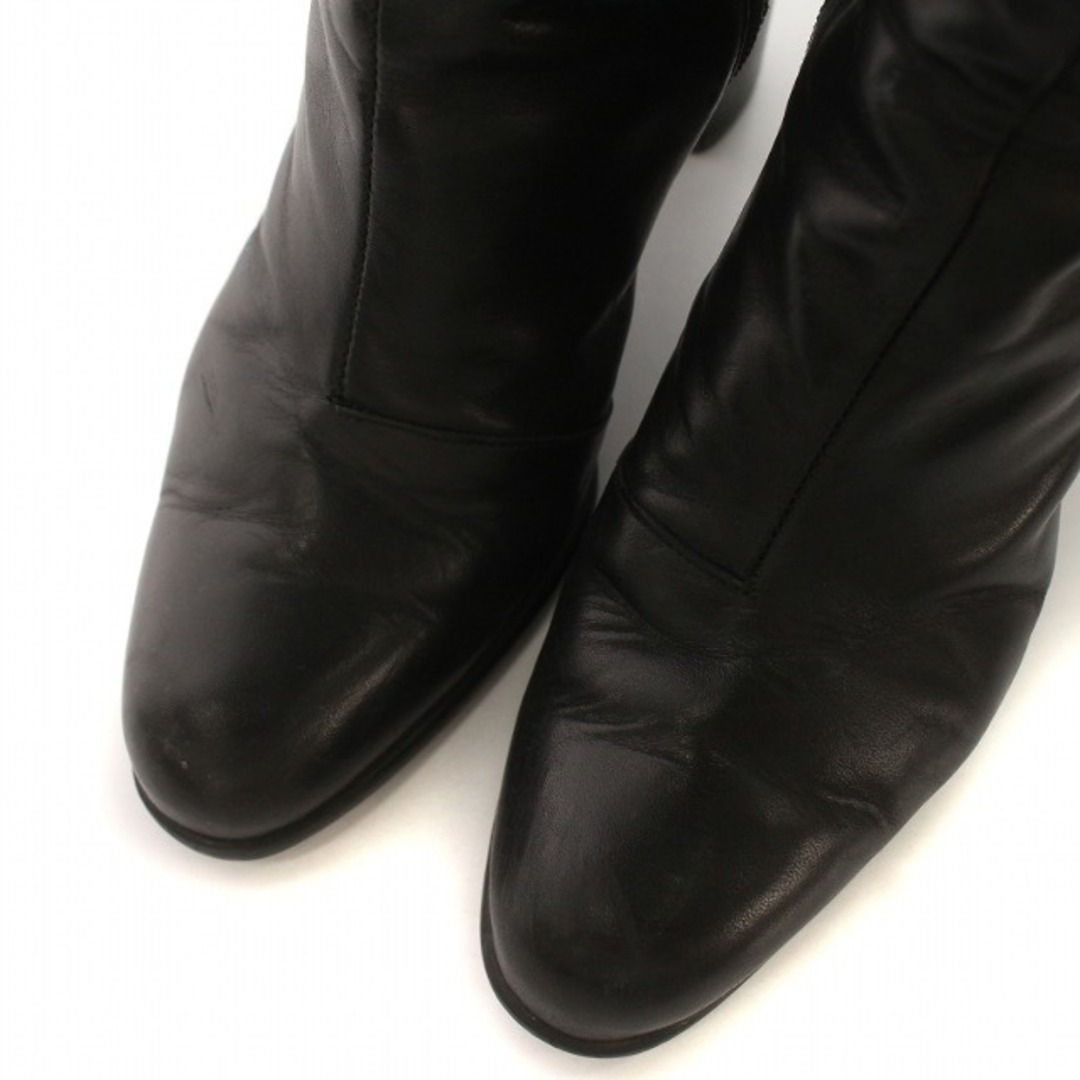 卑弥呼(ヒミコ)のヒミコ 卑弥呼 ロングブーツ レザー サイドファスナー 23cm 黒 ブラック レディースの靴/シューズ(ブーツ)の商品写真