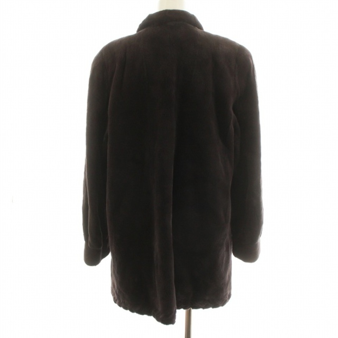サガミンク 銀サガ 毛皮コート シェアードミンク ファー ランチミンク 茶 レディースのジャケット/アウター(毛皮/ファーコート)の商品写真