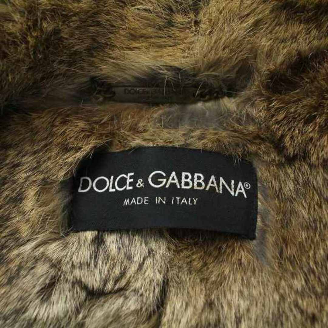 DOLCE&GABBANA(ドルチェアンドガッバーナ)のDOLCE&GABBANA レザージャケット ラビットファー 羊革 46 黒 メンズのジャケット/アウター(テーラードジャケット)の商品写真