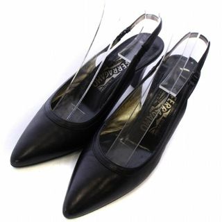 サルヴァトーレフェラガモ(Salvatore Ferragamo)のサルヴァトーレフェラガモ パンプス バックストラップ 5.5 23.0cm 黒(ハイヒール/パンプス)