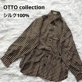 ヴィンテージ(VINTAGE)のOTTO シャツ ブラウス シルク100% 大きいサイズ トップス 羽織り 春服(シャツ/ブラウス(長袖/七分))