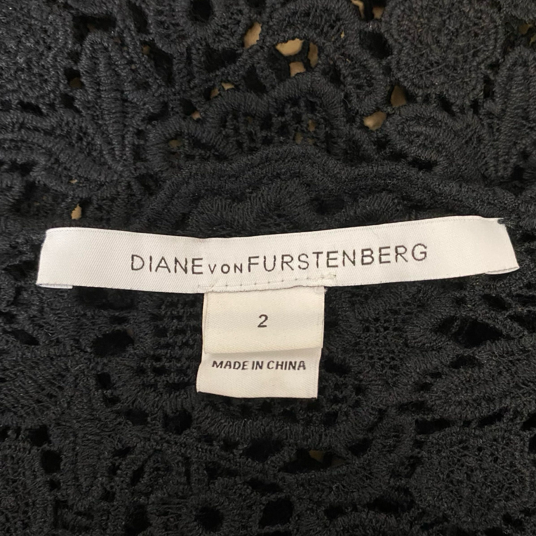 DIANE von FURSTENBERG(ダイアンフォンファステンバーグ)の【DvF】 総レース  ベルスリーブAラインワンピース レディースのワンピース(ひざ丈ワンピース)の商品写真