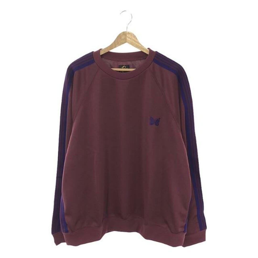 Needles(ニードルス)の【美品】  Needles / ニードルス | Track Crew Neck Shirt / トラック クルーネック シャツ スウェット | XL | Wine | メンズ メンズのトップス(スウェット)の商品写真