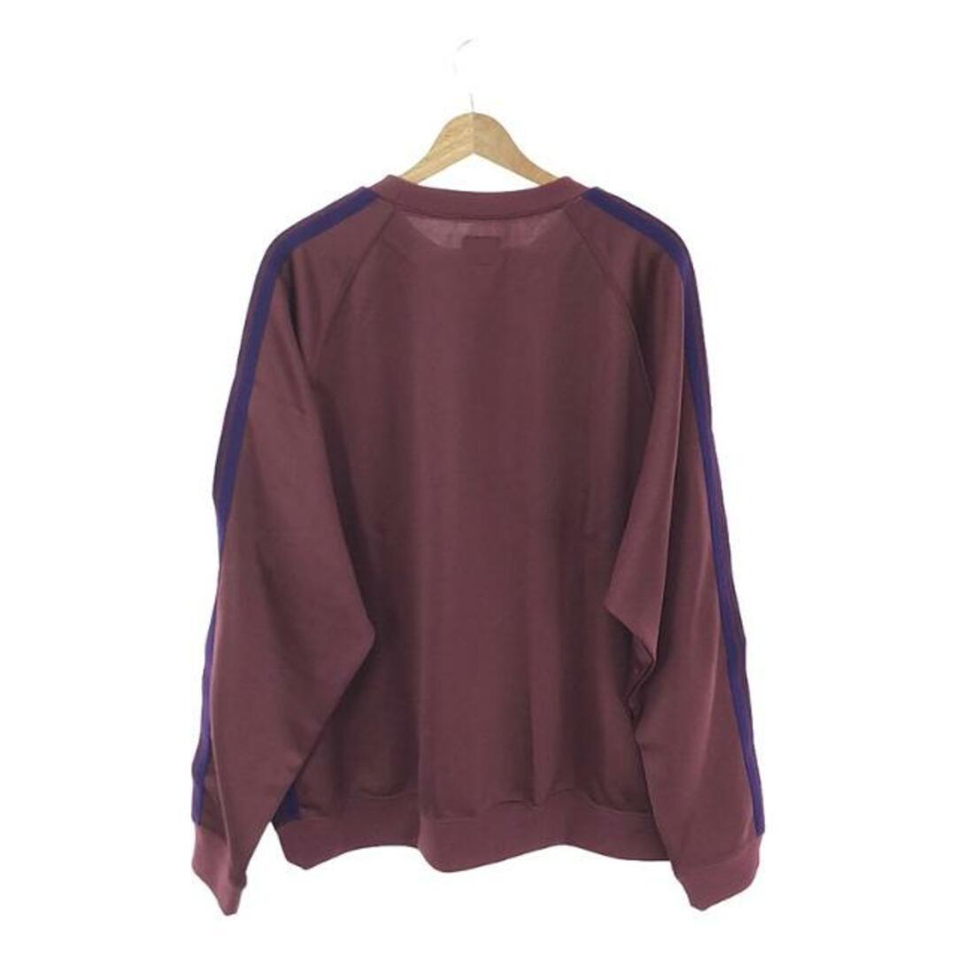 Needles(ニードルス)の【美品】  Needles / ニードルス | Track Crew Neck Shirt / トラック クルーネック シャツ スウェット | XL | Wine | メンズ メンズのトップス(スウェット)の商品写真