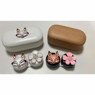 コンタクトケース コンタクトレンズケースセット　かわいい　旅行用　2点セット(日用品/生活雑貨)