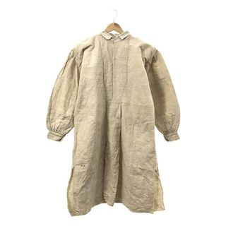 VINTAGE / ヴィンテージ古着 | 1900年代初頭 アンティーク フランス リネン 刺しゅう ロングシャツ | ベージュ系 | メンズ(Tシャツ/カットソー(七分/長袖))