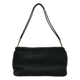 ボッテガヴェネタ(Bottega Veneta)の【美品】  BOTTEGA VENETA / ボッテガヴェネタ | イントレチャート フックストラップ ミニショルダーバッグ | ブラック | レディース(ショルダーバッグ)