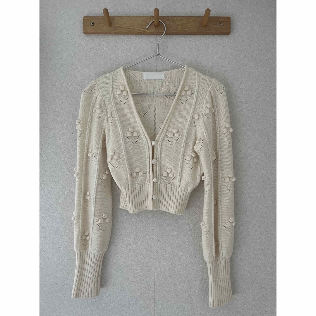 mame(マメ)のマメ bubble pattern cropped knit cardigan  レディースのトップス(カーディガン)の商品写真