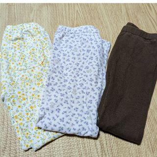 ユニクロ(UNIQLO)のUNIQLO　レギパン　3枚セット　100(パンツ/スパッツ)