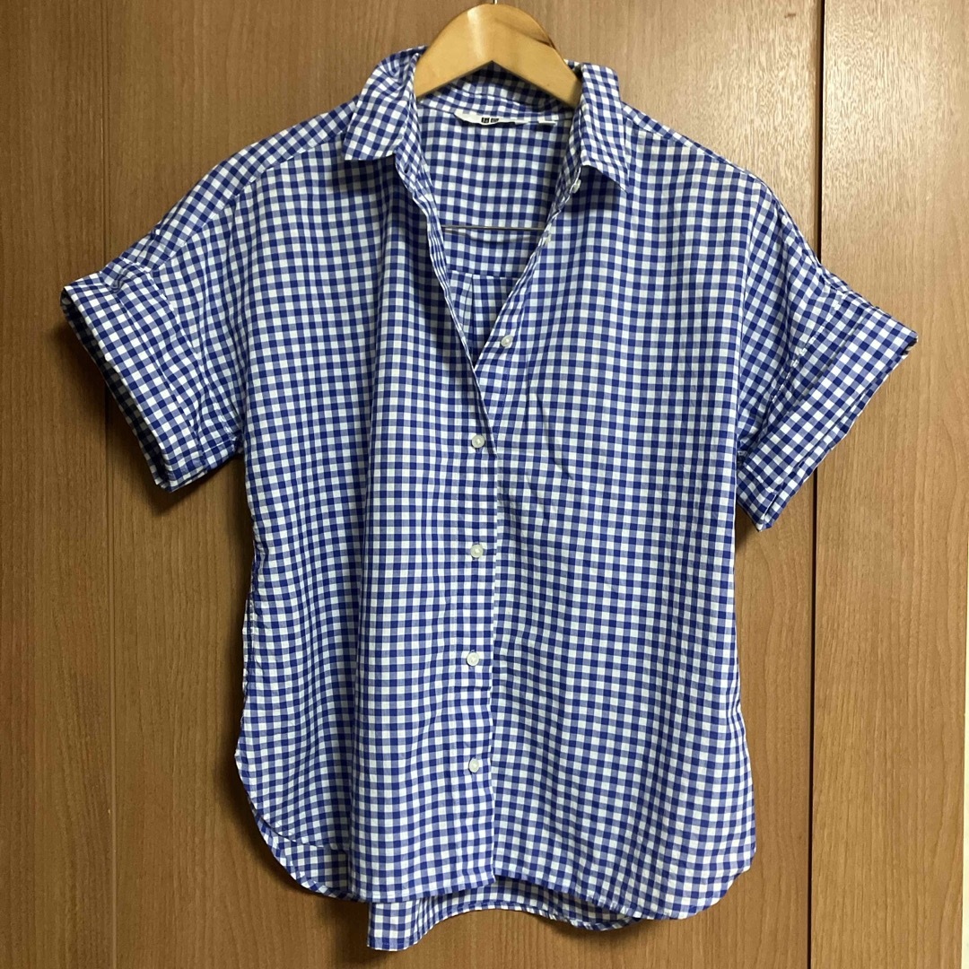 UNIQLO(ユニクロ)のUNIQLO ギンガムチェックシャツ(半袖) レディースのトップス(シャツ/ブラウス(半袖/袖なし))の商品写真