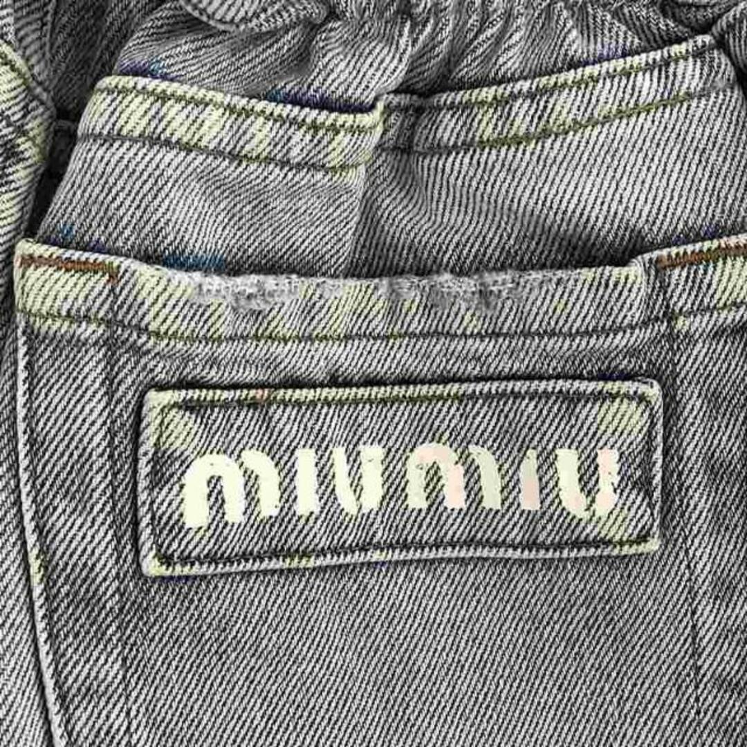 miumiu(ミュウミュウ)のmiu miu / ミュウミュウ | ウエストゴム アイコニック デニムパンツ | 26S | インディゴ | レディース レディースのパンツ(その他)の商品写真