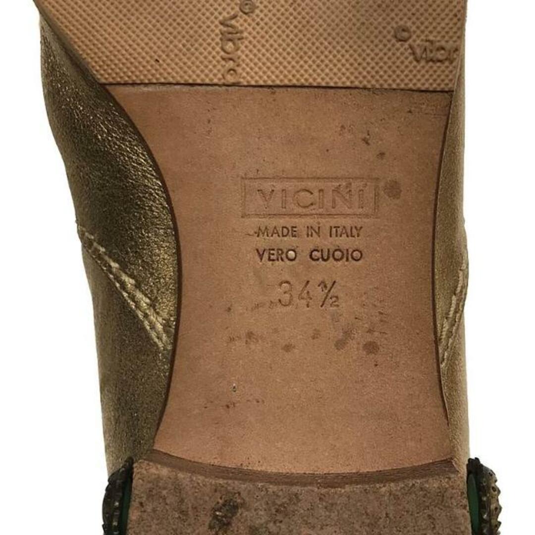 VICINI(ヴィチーニ)のVICINI / ヴィッチーニ | ヒール装飾 ロングブーツ | 34 1/2 | ゴールド | レディース レディースの靴/シューズ(ブーツ)の商品写真