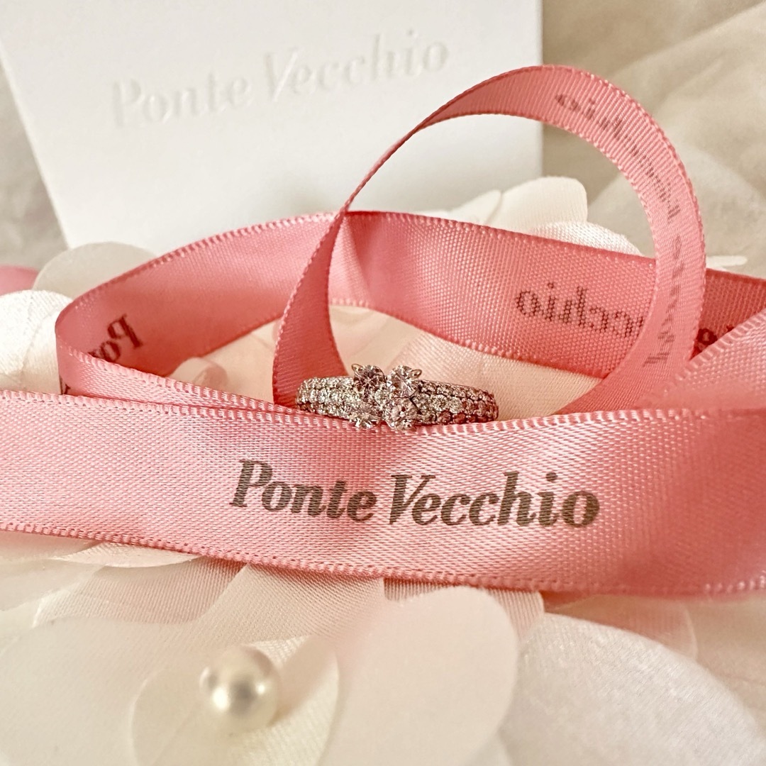 PonteVecchio(ポンテヴェキオ)のPonte Vecchioピンクダイヤモンドフラワーエテルノリング レディースのアクセサリー(リング(指輪))の商品写真