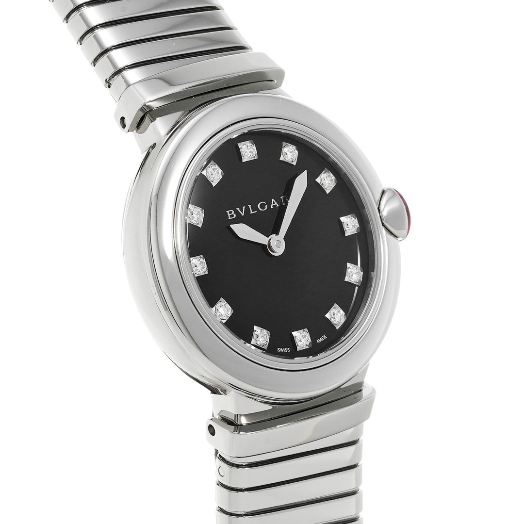 BVLGARI(ブルガリ)の中古 ブルガリ BVLGARI LU28S ブラック /ダイヤモンド レディース 腕時計 レディースのファッション小物(腕時計)の商品写真