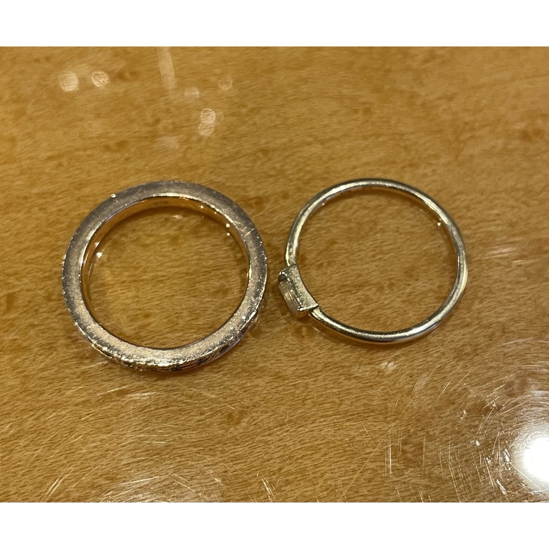 リング 2本セット 10号 10金 レディースのアクセサリー(リング(指輪))の商品写真