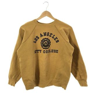 VINTAGE / ヴィンテージ古着 | 60s Collegiate Pacific カレッジ 3段プリント ラグランスリーブ スウェット | イエロー | メンズ(スウェット)