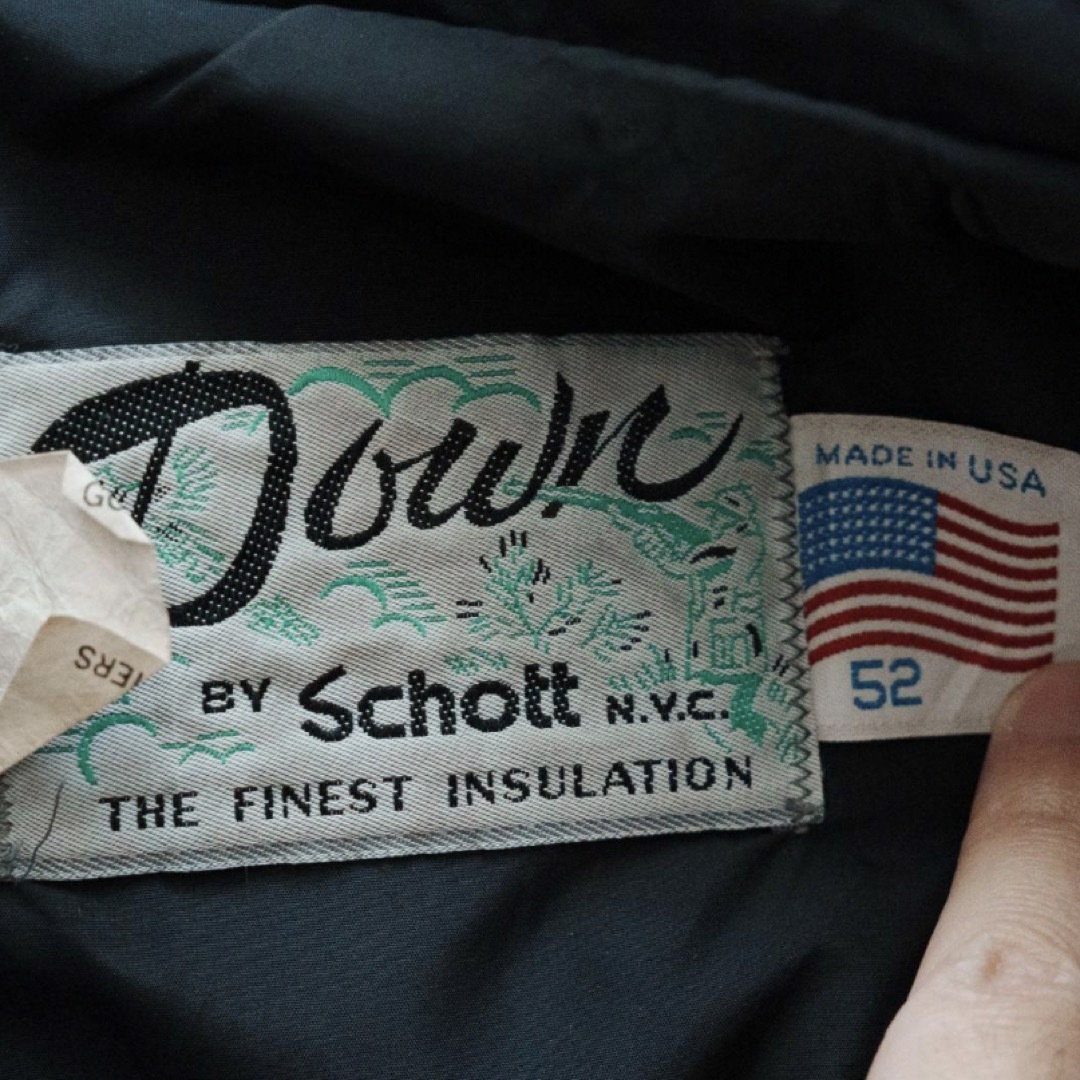 schott(ショット)のSchott レザー切り替えダウンジャケット サイズ52 メンズのジャケット/アウター(ダウンジャケット)の商品写真